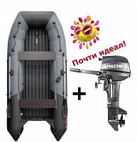 Лодка Таймень RX 3700 НДНД + мотор Апачи 9.8
